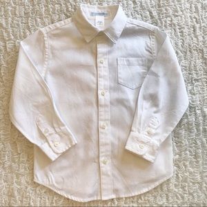Janie and Jack boys white button down dress shirt